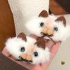6Pcs Plush Siamese Puss Seal Hair Clip for Girls Soft Comfortable Hair Accessory Fashionable Side Clip for Daily Wear