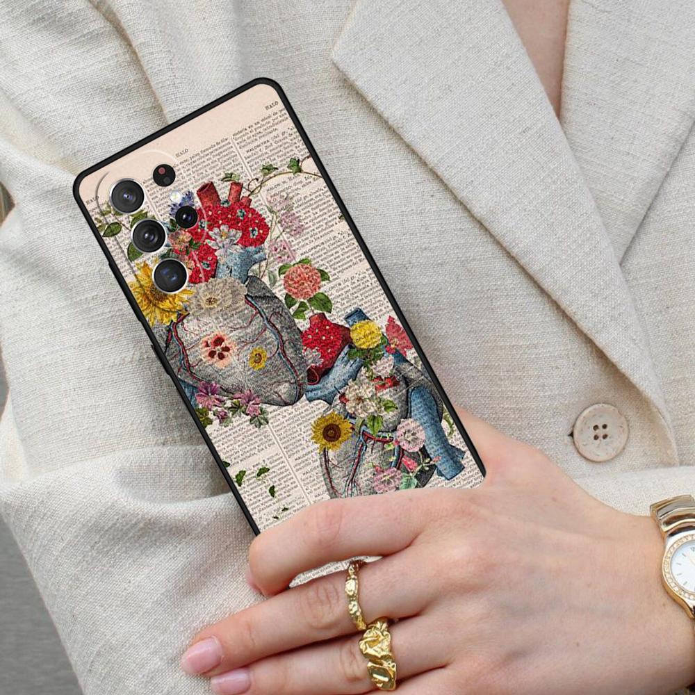 Medical Human Organs Brain Kidney Art Cell Phone Case for Samsung Galaxy S26 Ultra S25 S24 S23 S22 S21 S20 Note10 Cover