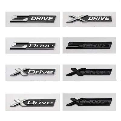 ABS XDRIVE SDRIVE Lettres Emblème Badge Autocollant pour Coffre Arrière d'Aile de Voiture Pour Série 3 5 E21 E30 E36 E46 E90 F30 G20 G30 G31 G60