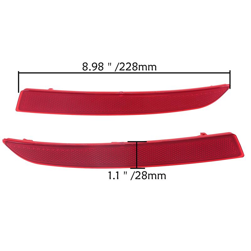 Car Tail Light Rear Bumper Reflector Lights Red Lens for BMW 5-Series 530dX/535d/528i F10/F18 Sedan 2014-2017 Facelift
