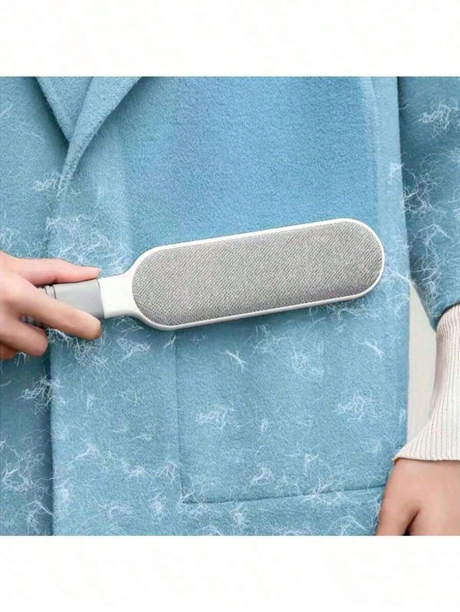 

1pc Reusable Dust Cleaning Brush, Double-Sided Pet Hair Remover, Manual Static Hair Removal Brush, Suitable For Cats, Clothes, Sofa one-size серый