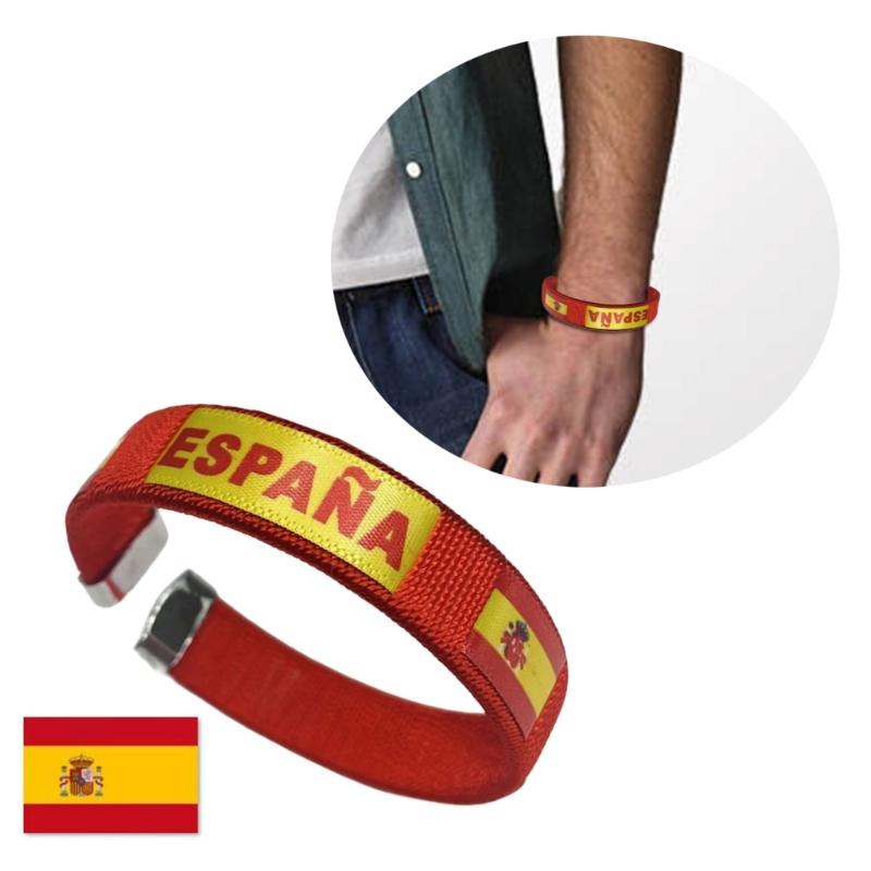 Stylish Country Flag Alloy Bracelet Football Fan Bracelet Country Flag Wristband Alloy Texture Perfect for Football Fan