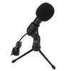 Condenser Microphone Kit with Tripod Stand USB Plug Recording Small Mic with Cable Equipment