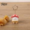 Star-shaped Metal Display Stand Animal Shaped Resin Note Holder, Cute Desk Memo Photo Clip Stand, Blue Dumpling Figure Creative Office Desktop Decor,