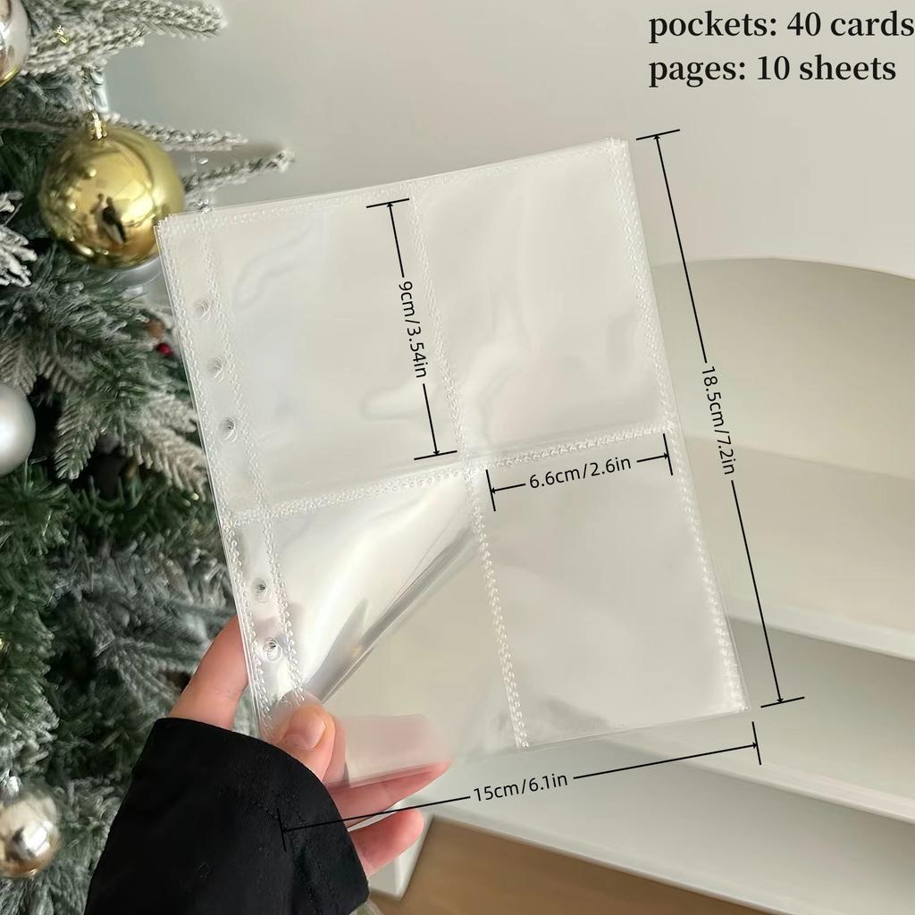 A6 Bow Plush Binder Pocards Holder Cute Girl Ins Idol Card Kpop Po Album Collect Loose-Leaf Card Storage Cover Stationery Quality