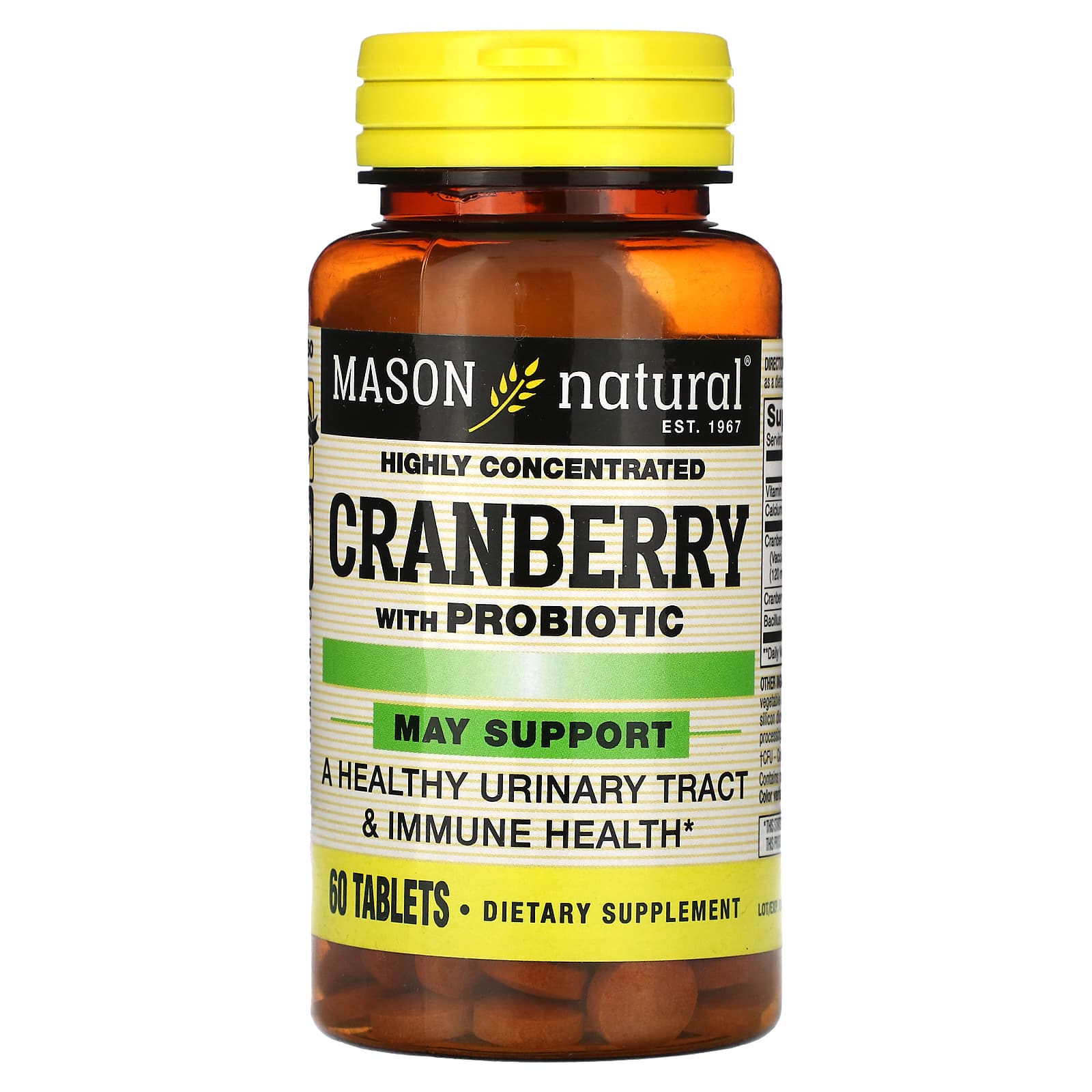 

Cranberry (with Probiotics), Concentrated, 60 Tablets