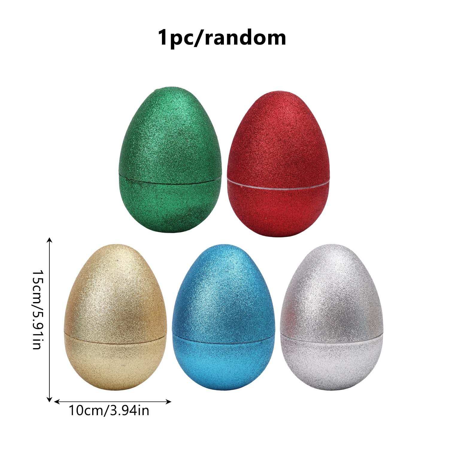 

1/10x Empty Plastic Eggs for Gift Candy Treats Bag Fillers Toy Basket Decorations Large Fillable Easter Eggs Colorful Golden 1PC