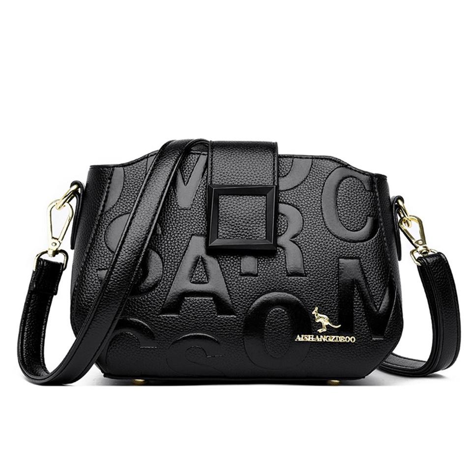Fashion Women's Square Buckle Crossbody Bag Casual Shoulder Crossbody Bags Ladies Luxury Designer Large Capacity Travel Handbag