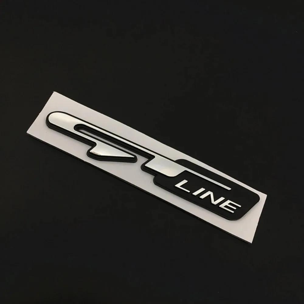 AIF1 3D Chrome GT Line Emblem Badge - For Kia Ceed Picanto K5 Stonic Optima Sportage GT Line Badge Decal Accessories