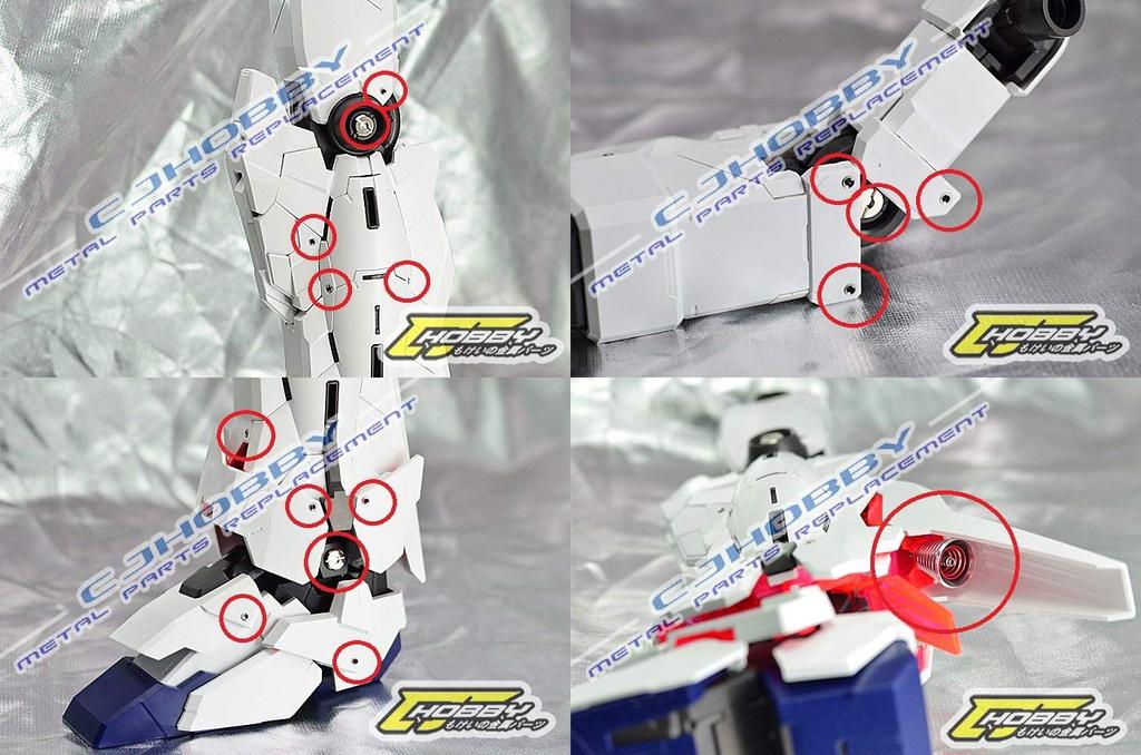 PG Unicorn Gundam Anzug Gundam Metall Nonius Set CJ 1/60 RX-0 (Mobile UC) (Silber + Gold)