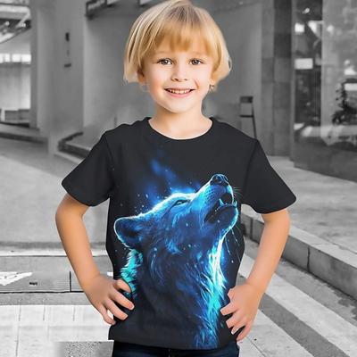 2025 Wofl Funny T Shirt Kids Children Animal Wolf 3d Printed Boys Girls Casual T-Shirts Birthday Gift Tshirts Baby Clothes Top
