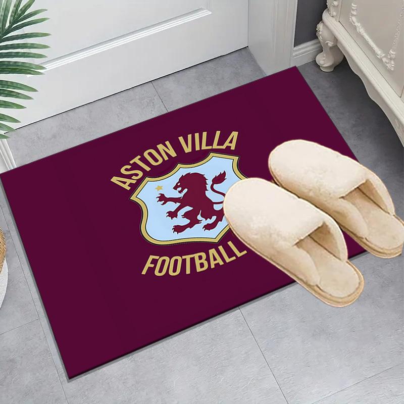 1PC Aston Villa Pride Rug Game Carpet, Floor Mat for Bedroom Living Room Entryway Rug, Home Decor Idea Gift for Christmas birthday