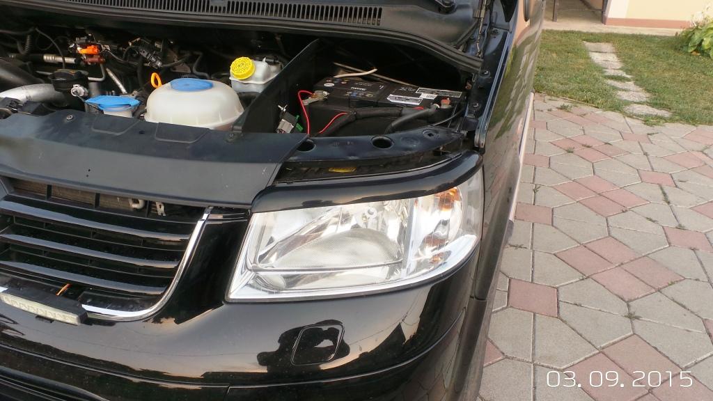 Øyevipper til frontlykter (2 stk, sort) Svart matte for Volkswagen T5 Transporter 2003-2010