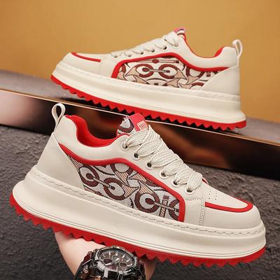 Baskets Homme Designer Chaussures de Planche Mode Décontracté Microfibre Cuir Tissu Hauteur Augmentée Extérieur Plat Chaussures à Plateforme