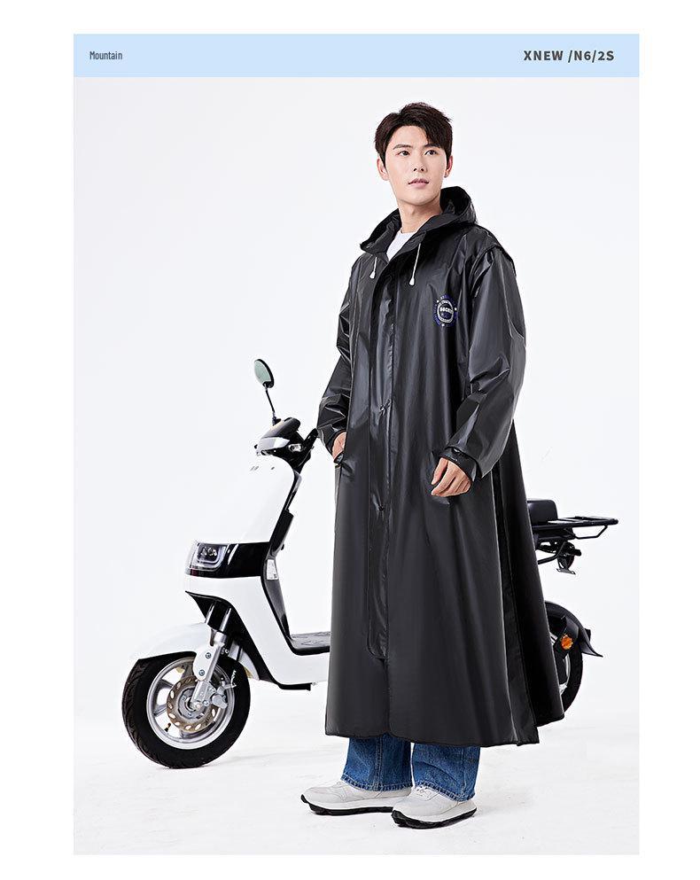 Unisex Stormproof Cycling & Hiking Rain Cape with Double Hood Brim - One-Piece Design