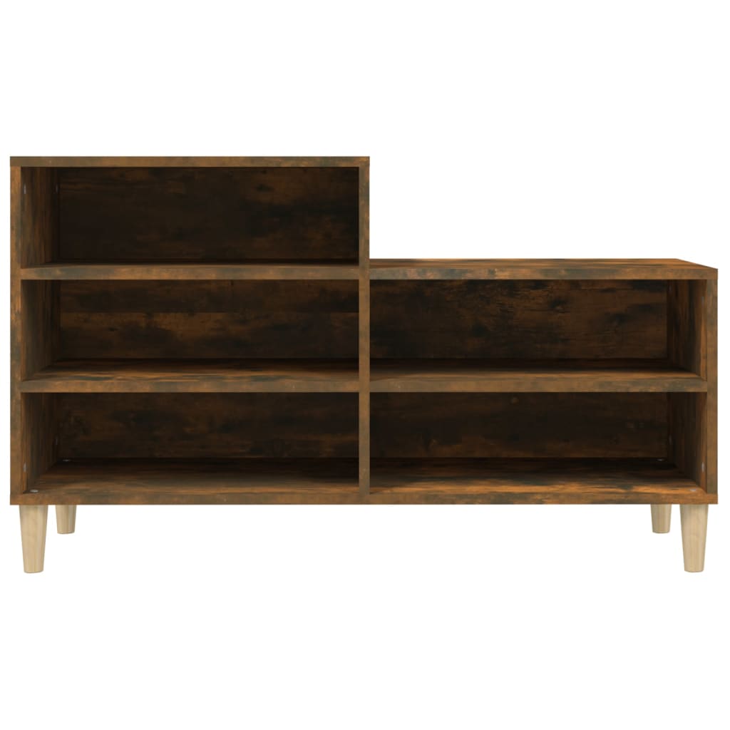 Shoe Rack Smoked Oak 102 x 36 x 60 cm Engineered Wood