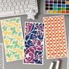 6 Pezzi Template Dettagliati Svuotati Riutilizzabili per Principianti e Professionisti in Journaling o Corsi d'Arte
