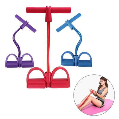 4 trubkové posilovací gumy Latexový pedálový posilovač sed-up stahovací lanový expandér