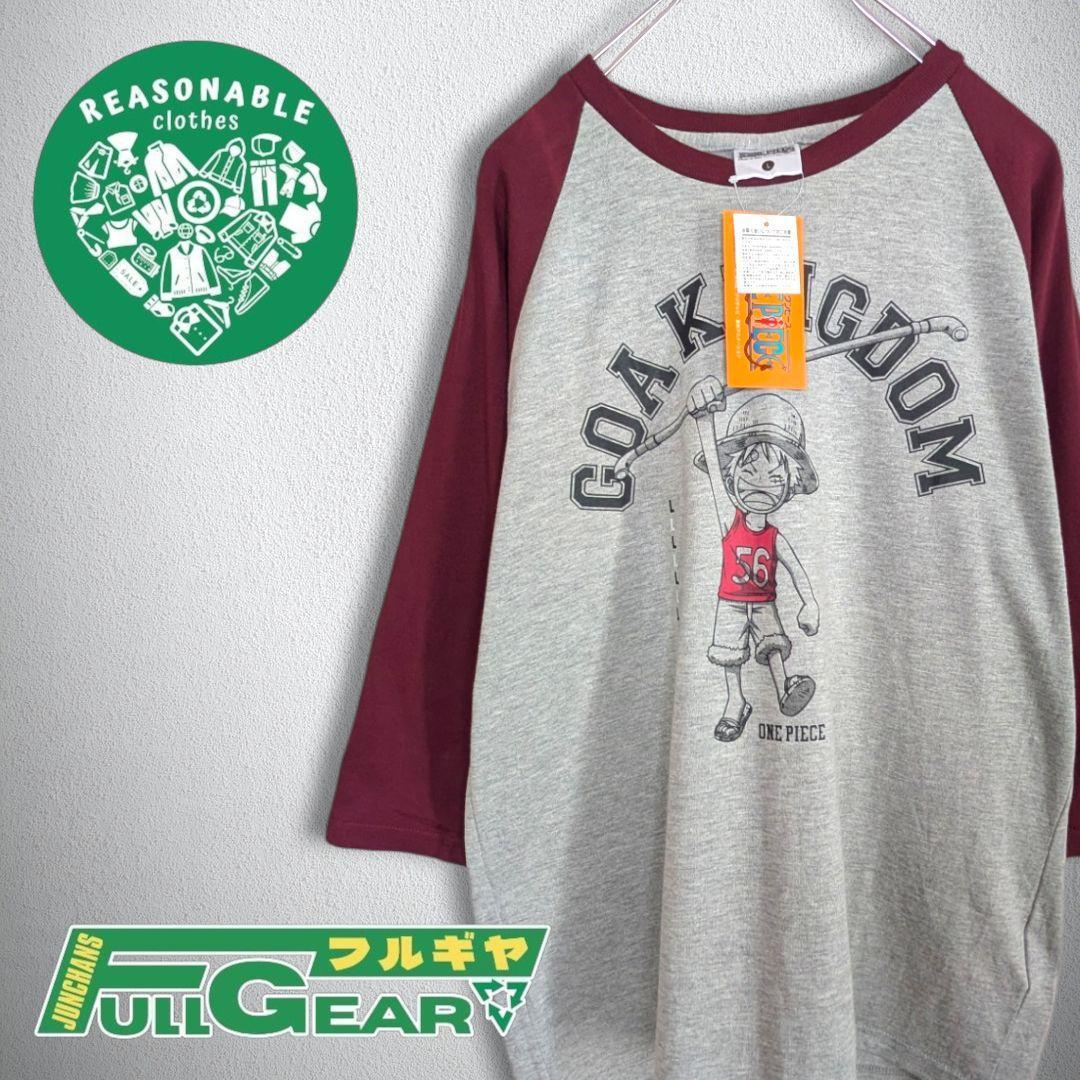 

[USED] Deadstock Raglan 3/4 inch Anime One Piece Luffy Men s Size L