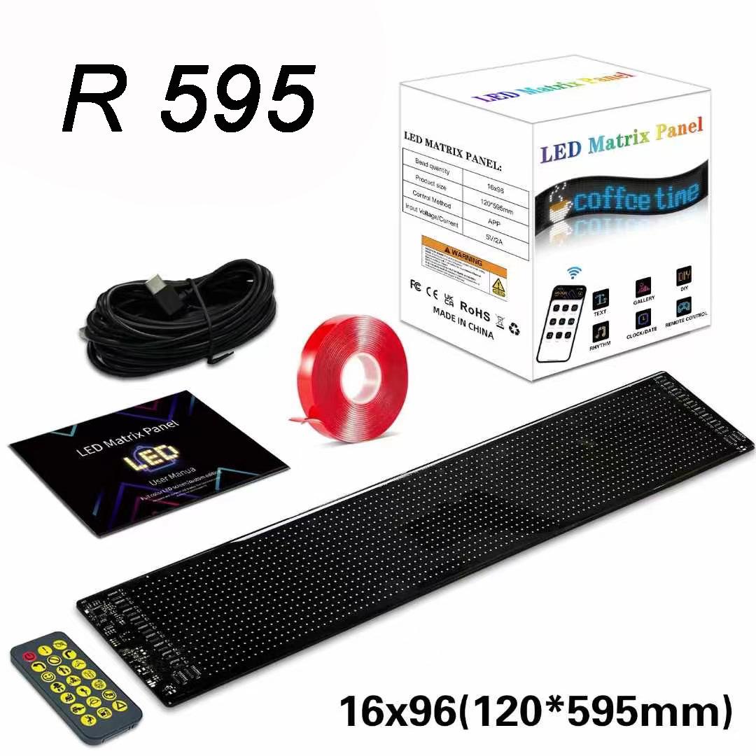 

Світлодіодний гнучкий дисплей з дистанційним керуванням та наклейка на автомобіль