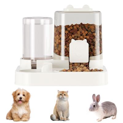 Automatyczny podajnik karmy i dozownik wody dla kota 2-w-1 Zdejmowany nieelektryczny zestaw podajnika karmy i poidełka dla zwierząt dla kotów i małych psów