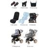 Poussette 3 en 1 Bébé Combinée Siège-Auto Nacelle Trio Réversible Réglable Haute Qualité Roues increvables Canne.KAKI