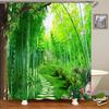 3d Printing Green Forest Waterfall Shower Curtains Waterproof Bathroom Curtain With Hooks Bath Curtain 180*200 Polyester Fabric