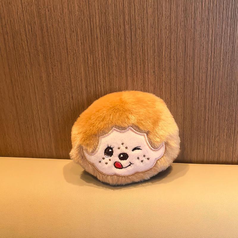 Monchichi Cartoon Makeup Storage Bag Plush Coin Purse Wallet Monchhichi Keychain Schoolbags Pendent Accessories Small Gifts