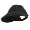 Women Sunshade Hat Half Empty Top Summer Sun Hat for Outdoor Hook and Loop Fastener Adjustment Black