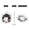 Acrylic Keychain Triple Pendant with Character Faces Design Durable Metal Ring and Swivel Clasp for Backpack Purse or Keys Accessory