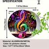 Retro Music Note Metal Tin Sign Vintage Round Aluminum Wall Decor Home Garage Bar Cafe Rustic Piano Keyboard