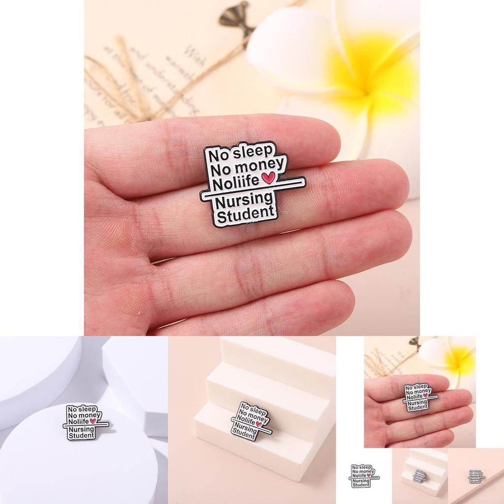 Trendige Legierung No Life Anstecknadel Brosche Geometrisches Design Für Unisex Modeaccessoire