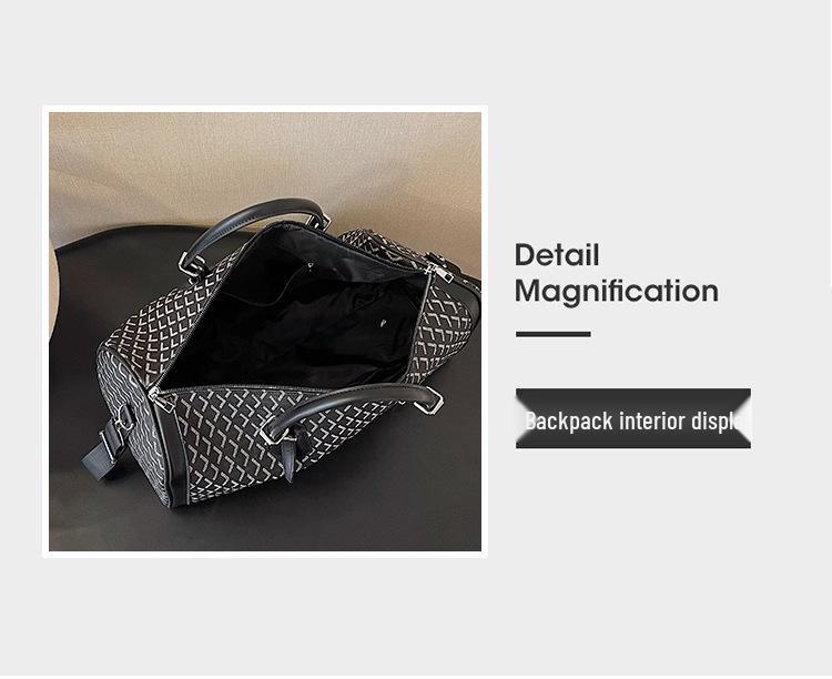 Všestranná voděodolná cestovní taška crossbody s kosočtvercovým vzorem - Velkokapacitní PU příruční kabelka