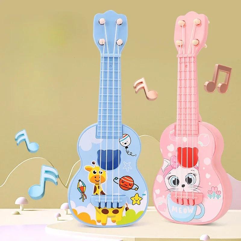 Mini Guitar Instrument Can Play Music Simulation Toy Ukulele Kids Guitar Toy Girl Boy Beginners Birthday Gift