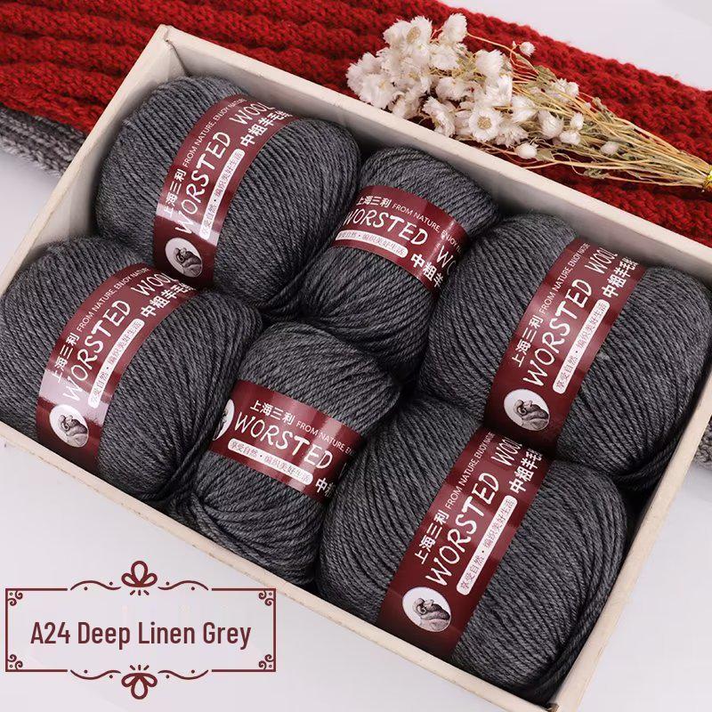 Sanli Wool Yarn 290: Medium Thick Knit Sweater, Scarf, and DIY Seat Cushion