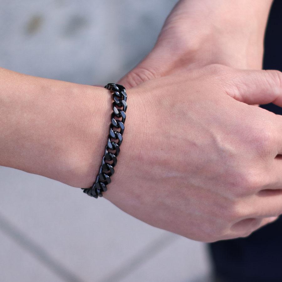 Fashion Cuban Chain Bracelet Men Black Snake Bone Link Braslet Boyfriend Gift Hiphop Cool Biker Hand Accessories Wrap Braclet