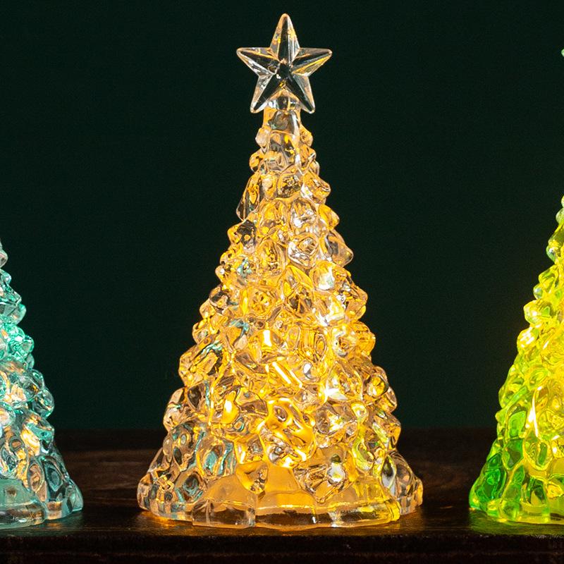 Christmas Crystal Tree Night Light - Children's Gift & Holiday Decoration