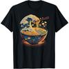 Japanese Kanagawa Wave Ramen Graphic Retro Anime Noodles Art T-Shirt