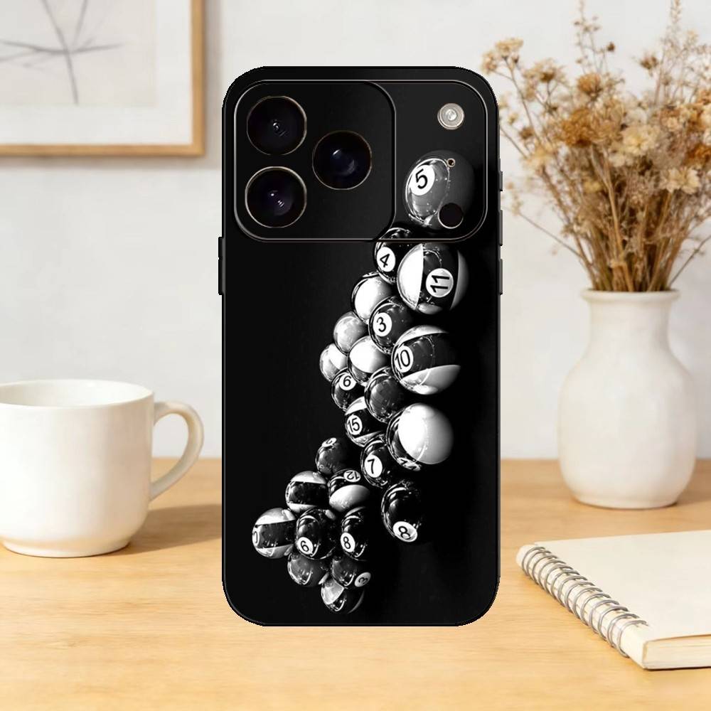 

Billiards S-Snooker Sports Phone Case Silicone black Soft For IPhone 17,16,15,14,13,12,11,SE,Plus Pro Max iPhone13