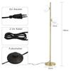 Lampadaire - NETTLIFE - Abat-jour en verre - 2x E27 - Hauteur 166 cm - Or métal