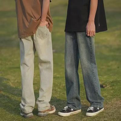 Erkek Çocukları İçin Retro Amerikan Tarzı Geniş Paça Kot Pantolon