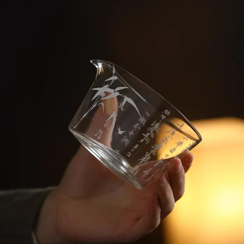 Heat Resistant Glass Tea Pitcher Divide Tea Cha Hai Dispenser Fair Mug Chinese Kung Fu Tea Set Accessories Teaware Gift New