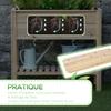 Garden Bed On Legs With Lattice Shelf 90 X 40 X 81 Cm Irrigation Inserts Geotextile Included Solid Wood