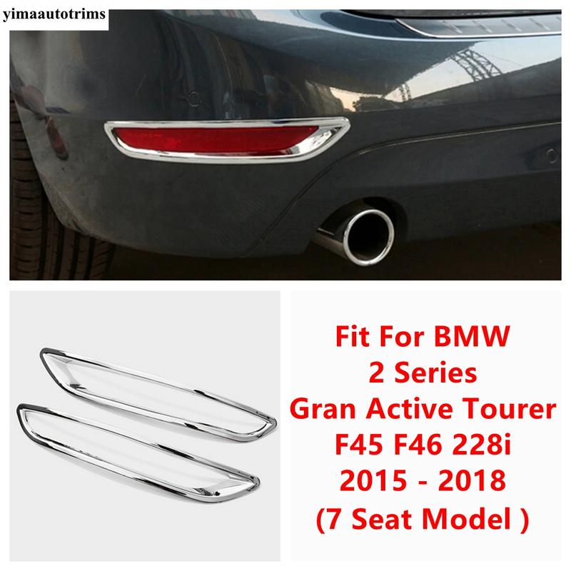 

Rear Fog Lights Lamps Frame Decoration Cover Trim ABS Accessories For BMW 2 Series Tourer F45 F46 228i 2015 - 2018 7 Seat Model