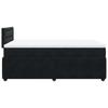 Box Spring Bed with Mattress Black 120x190 Cm Velvet