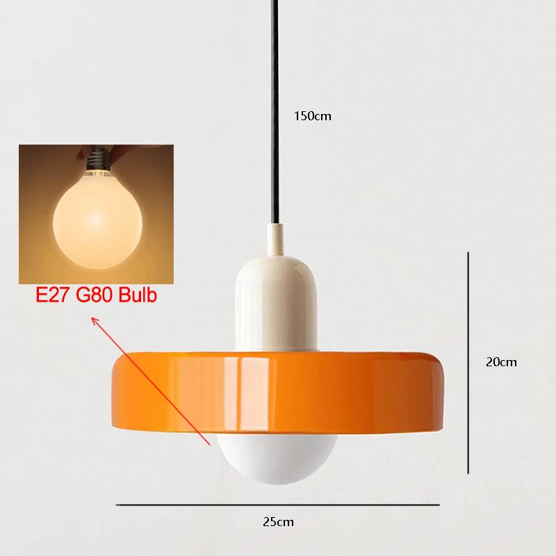 Nordic Glass Pendant Light 25CM Warm Light E27 Blub For Living Room Bedroom Bedside Restaurant Hotel Indoor Decorative Lighting