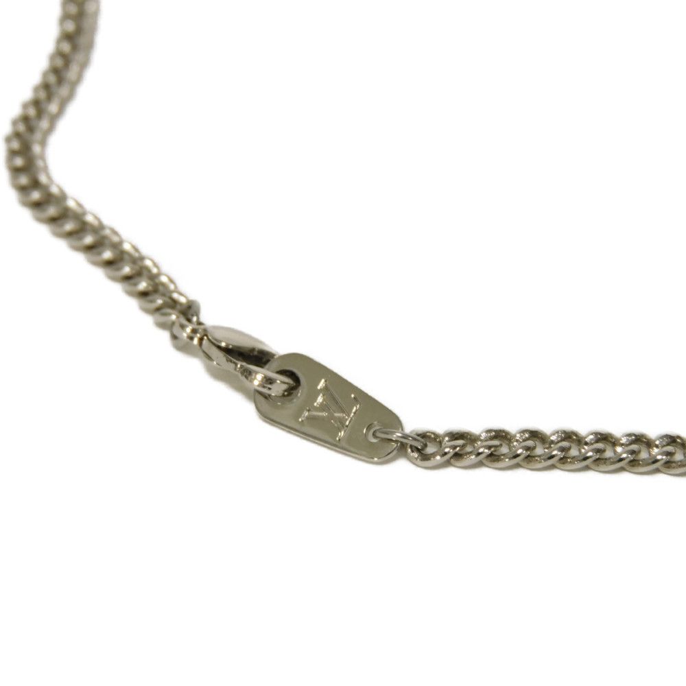Used LV Stone Tiger Eye Pendant (M62668, 7984) with Collier LV Signature Logo Padlock. Stone Brown Men's from Japan