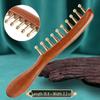 Sandalwood Air-Cushion Meridian Massage Brush for Abdominal and Liver Stimulation