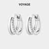 Light Luxury Zirconia Hoop Earrings for Women – Unique Summer Round Studs and Ear Clips