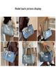 Pearl Bow Diamond Denim Tote: Stylish Summer Shoulder Bag with Large Capacity